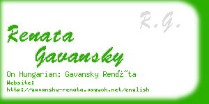renata gavansky business card